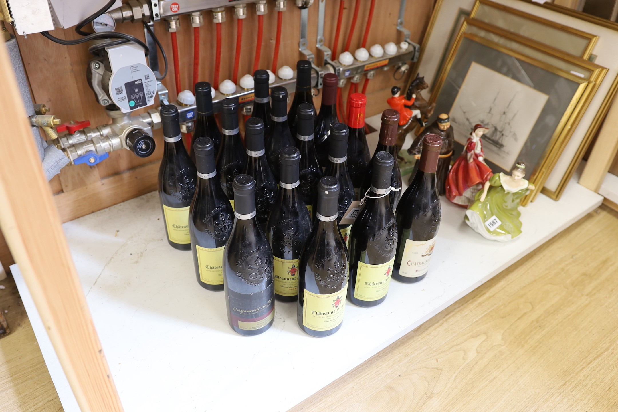 18 various bottles of Chateauneuf - Du- Pape